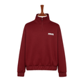 Maroon Baggy Quarter-Zip Sweatshirt