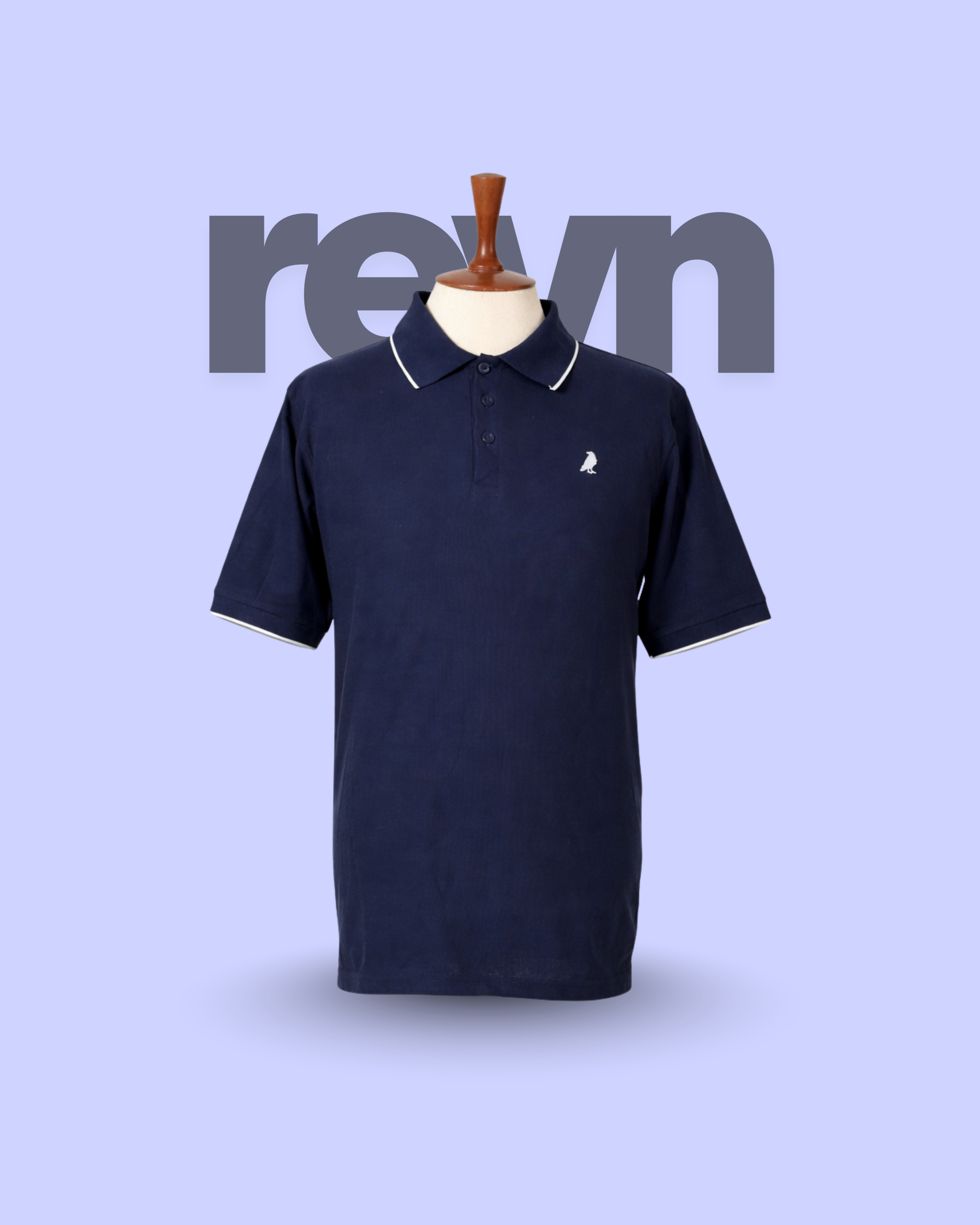 REVN Premium Navy Blue Polo Shirt