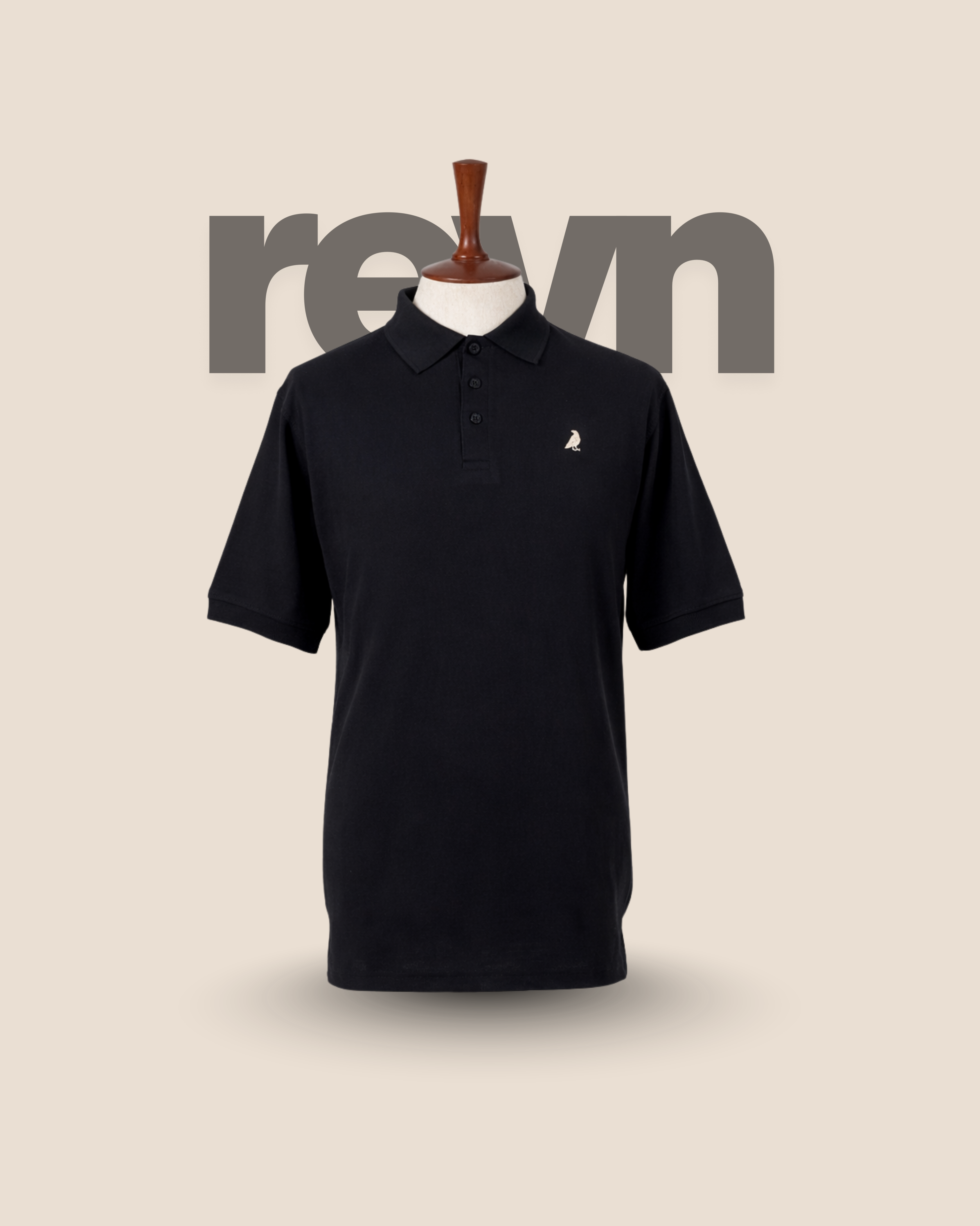 REVN Premium Black Polo Shirt