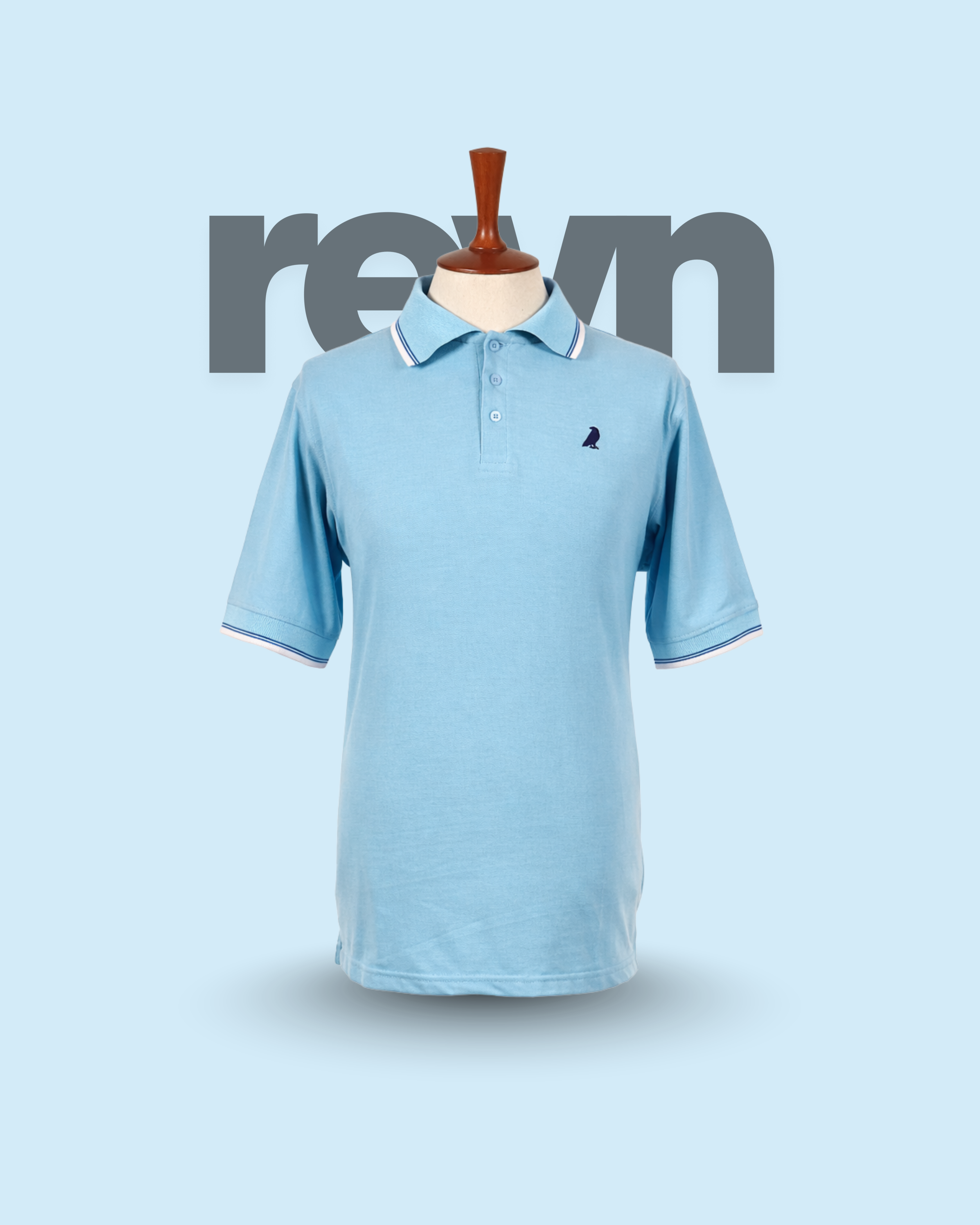 REVN Premium Sky Blue Polo Shirt