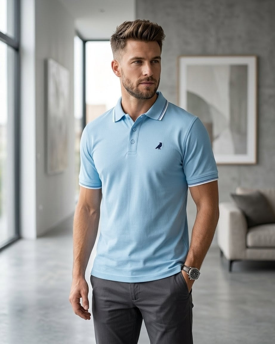 REVN Premium Sky Blue Polo Shirt